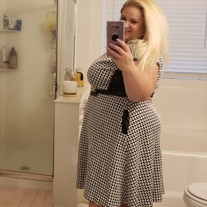 Dresses - Houndstooth & faux leather dress Dresses - Houndstooth & faux leather dress